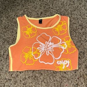 shein graphic crop top